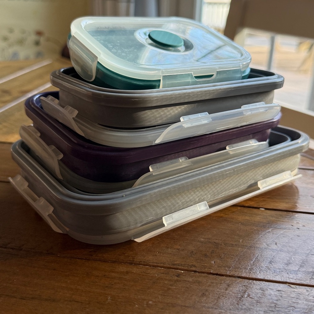 NORWEX Silicone Food Storage Containers Set (Set Of 4) - Picture 5 of 7